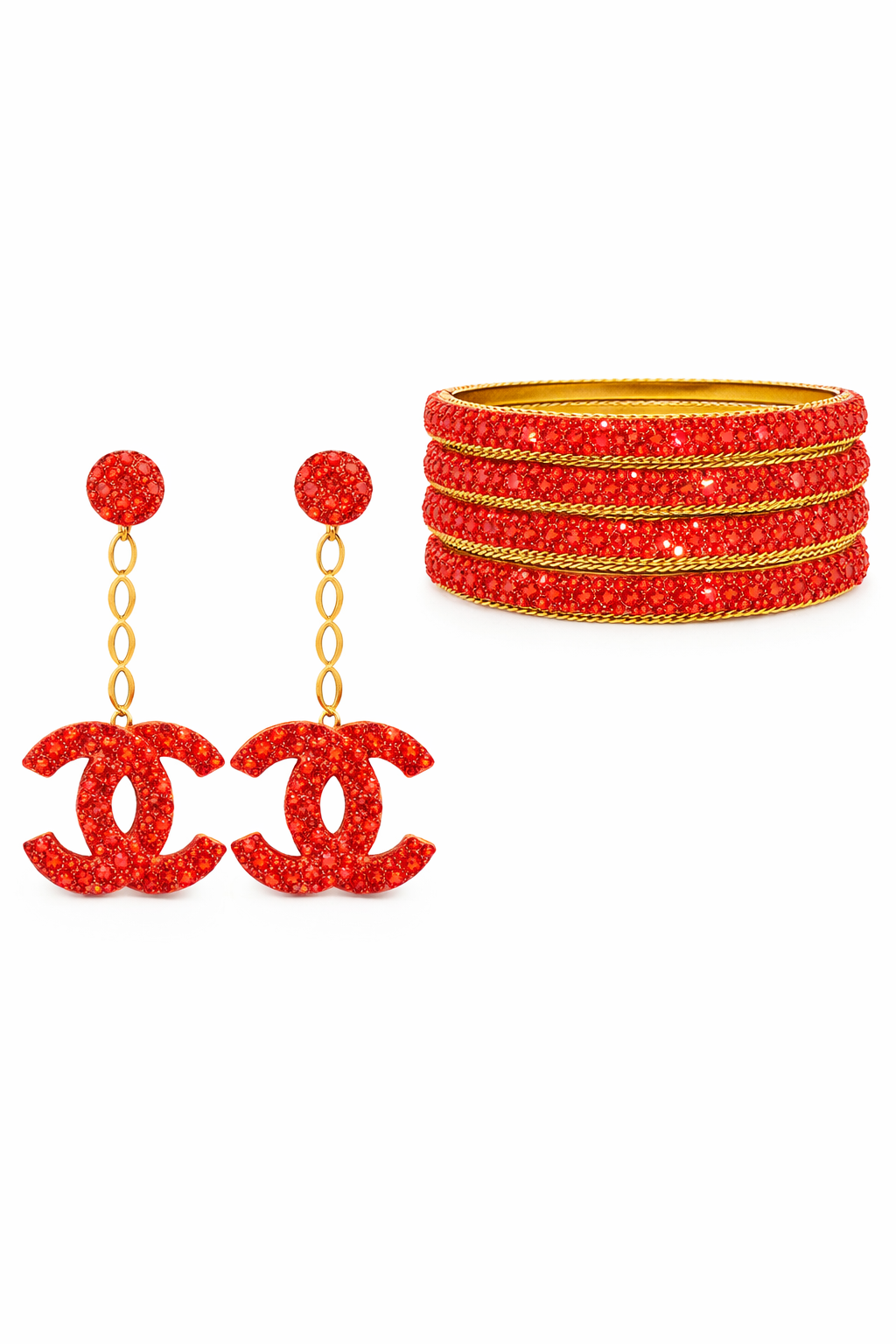 Imitation de bijoux en rubis