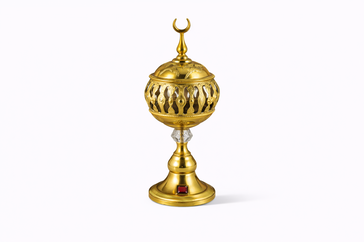 Brûleur d'encens en laiton décoratif