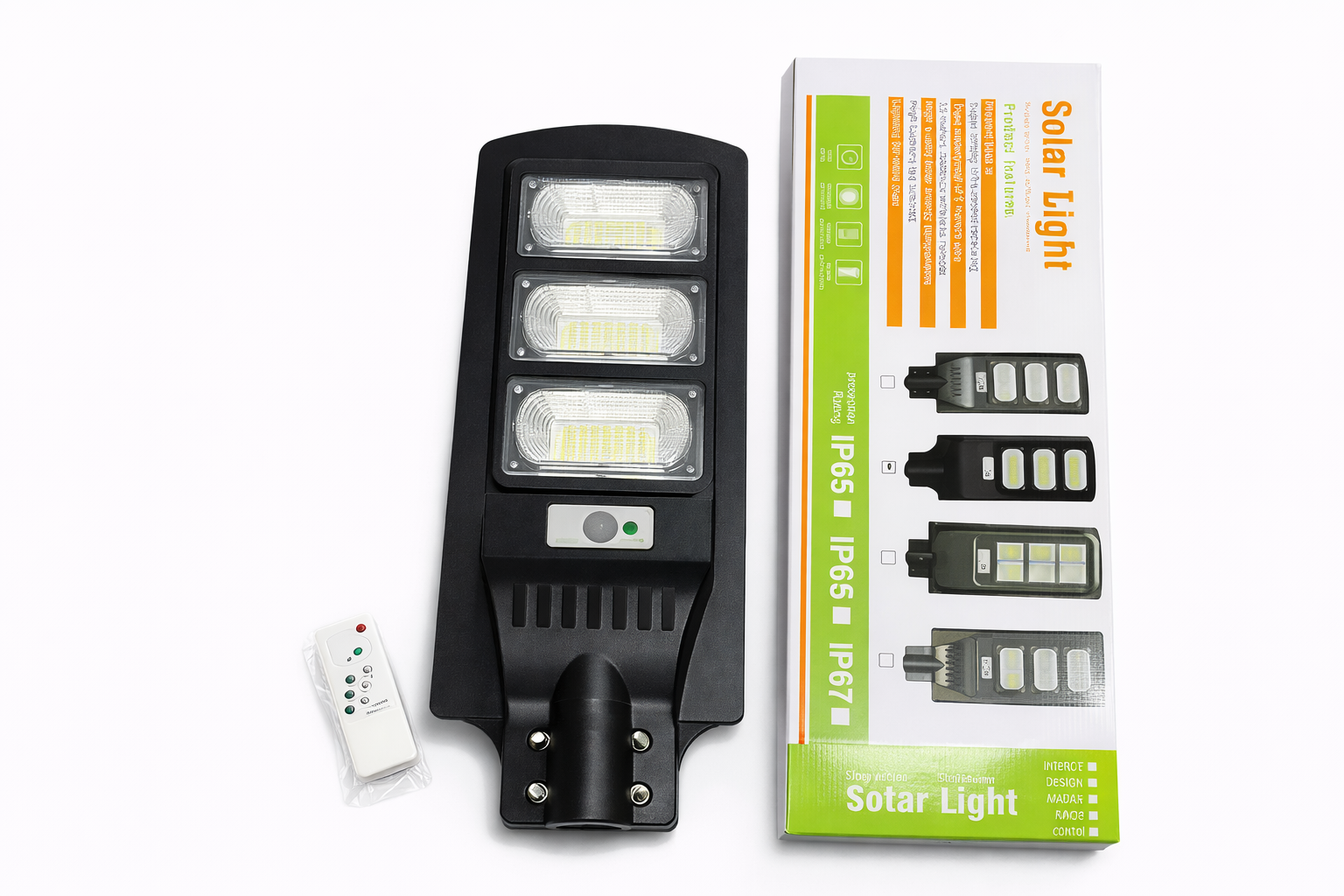 Éclairage solaire avec télécommande