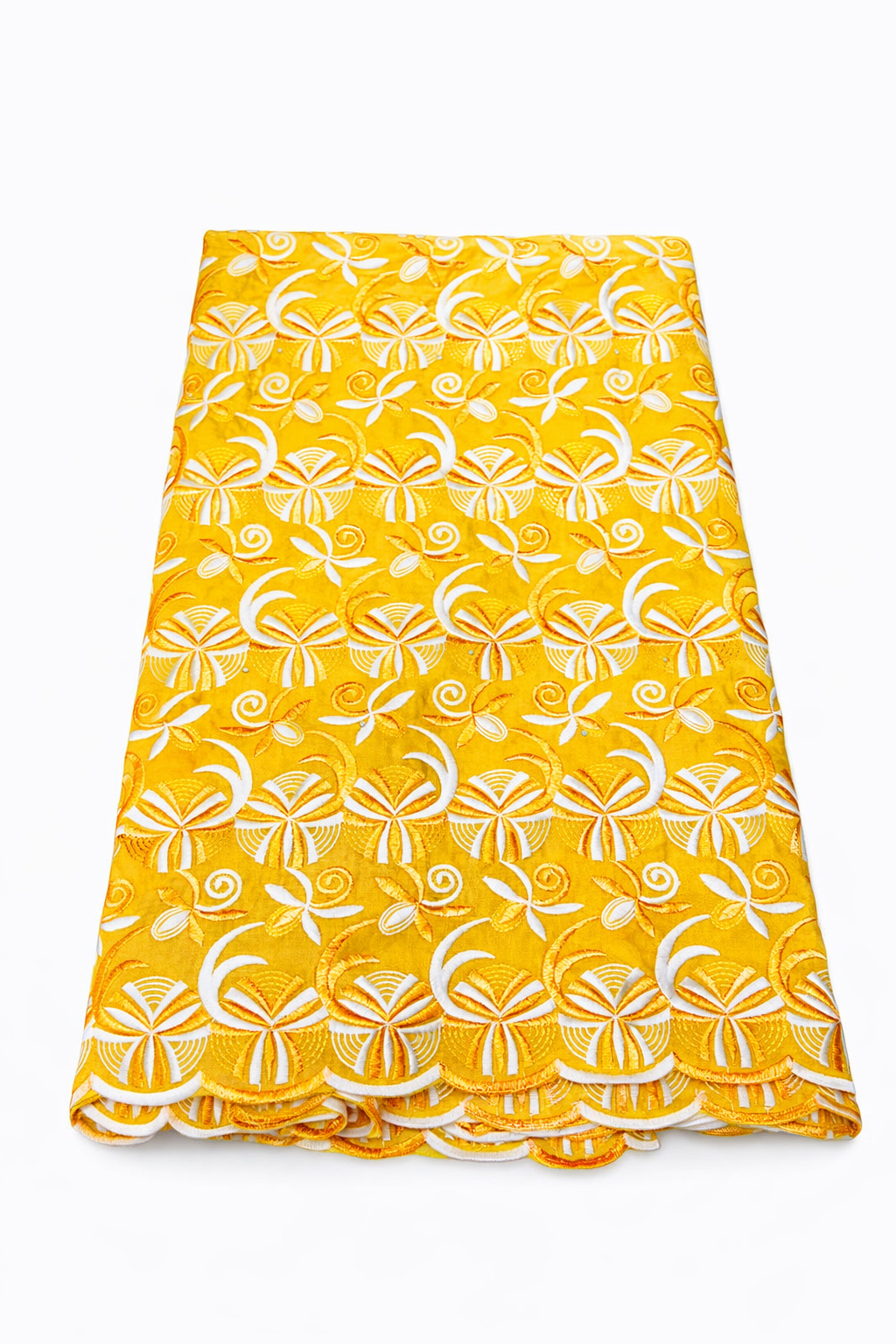 Tissu brodé floressant