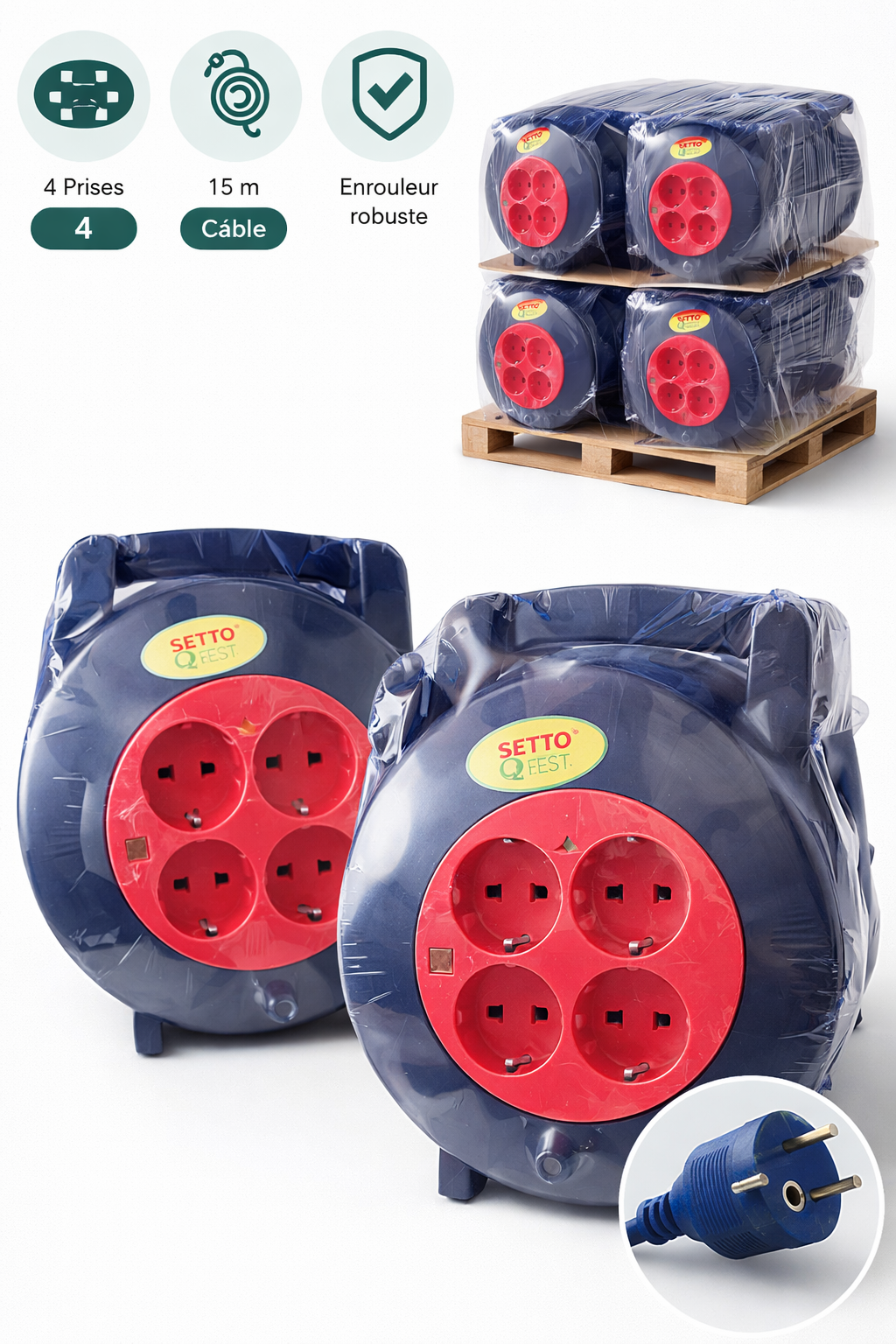 Enrouleurs SETTO prises européennes