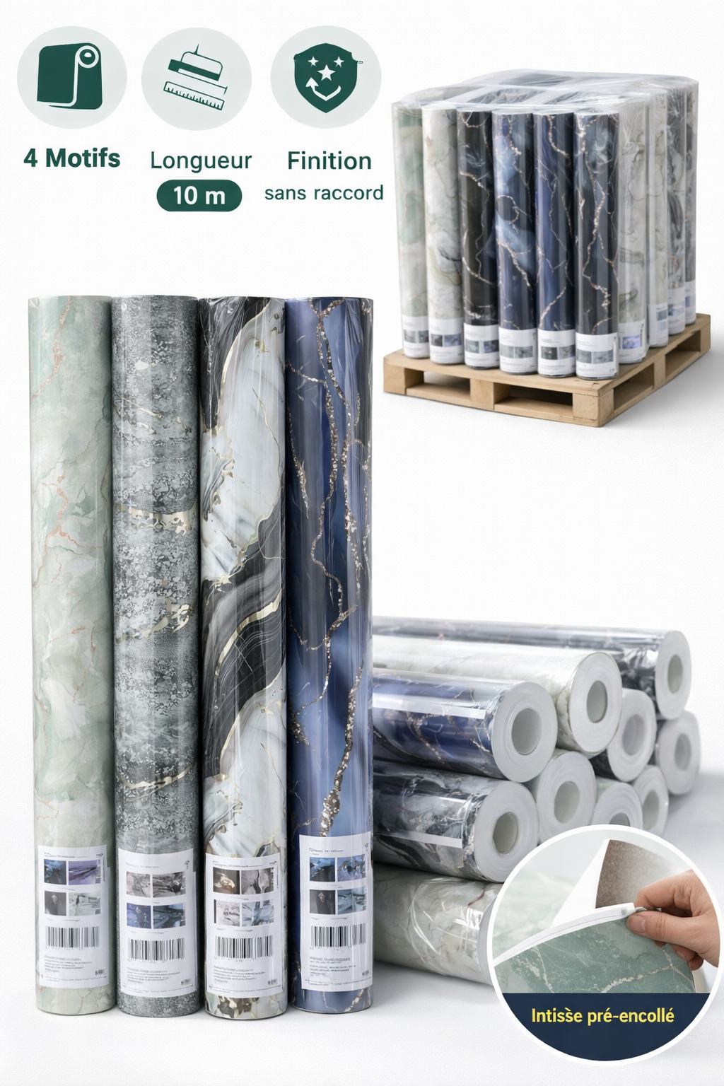 Papier peint aux marbrés