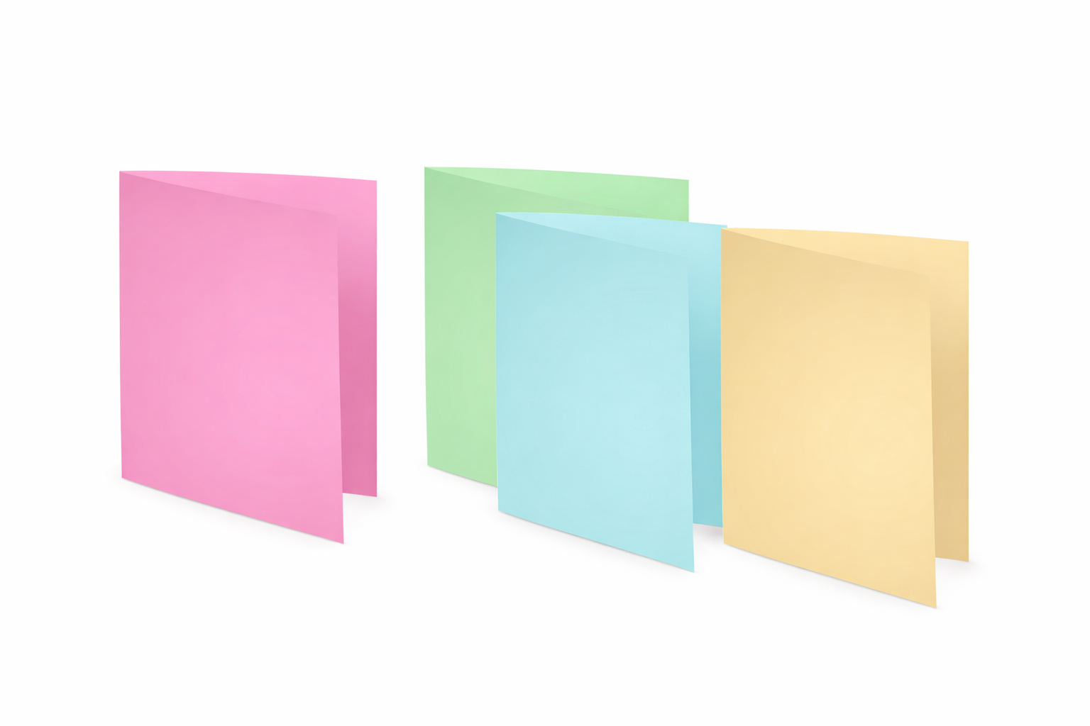 Quatre feuilles pastel en dégradé