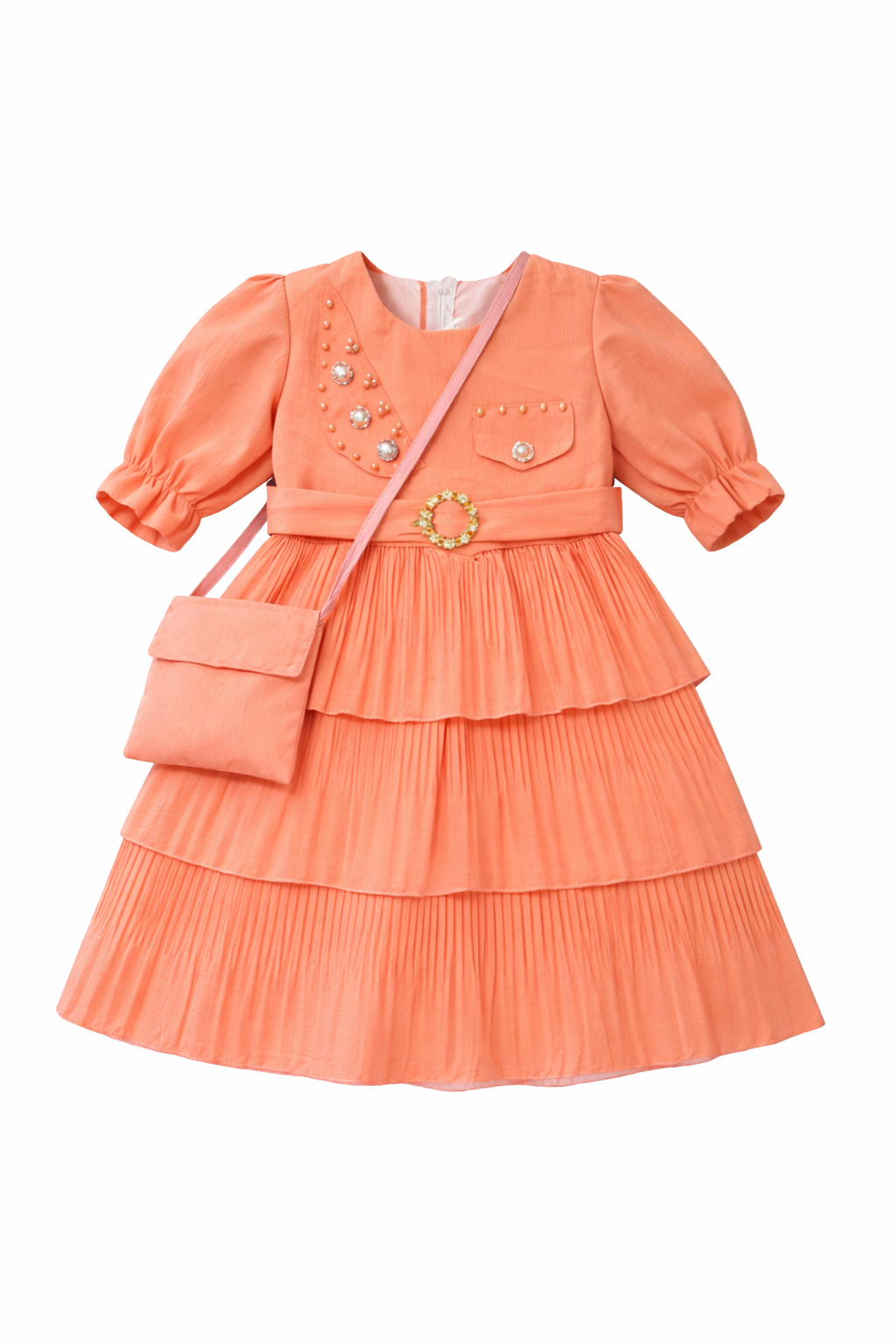 Robe de fille corail