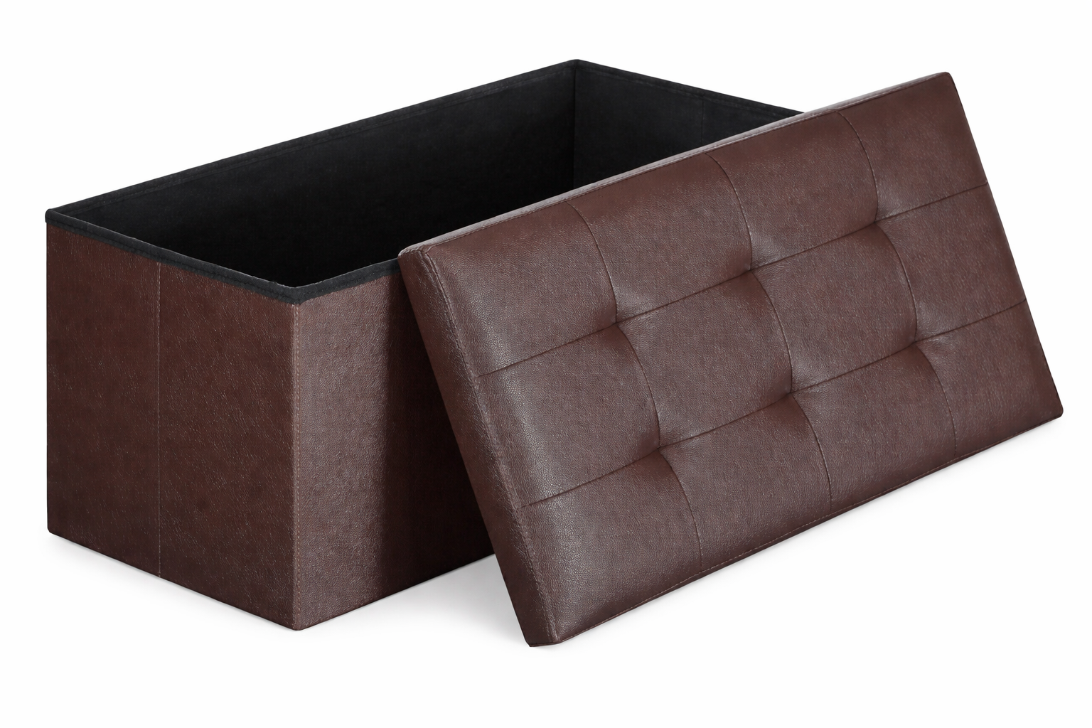 Banc de rangement en simili cuir