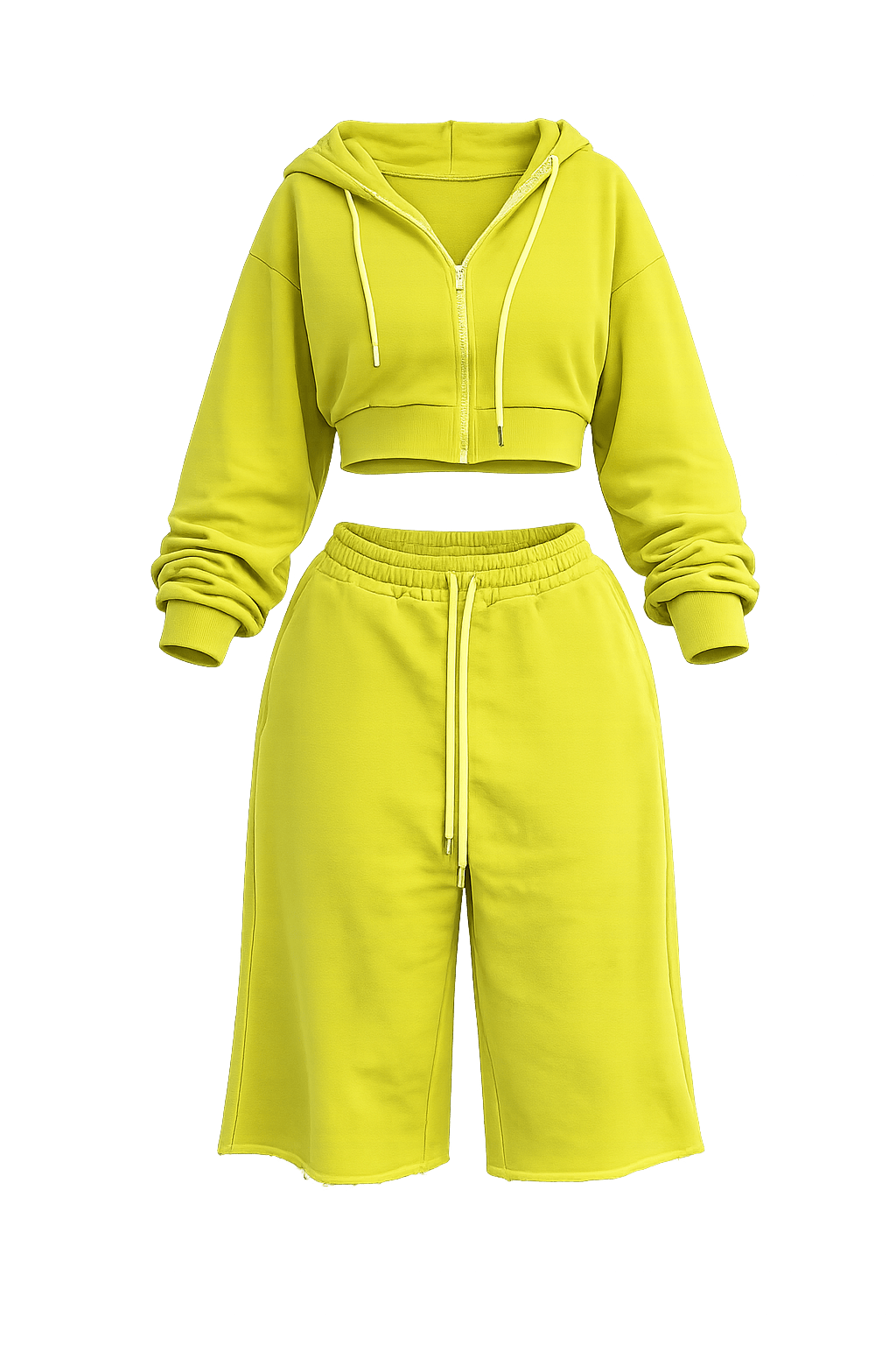 Ensemble décontracté jaune-vert