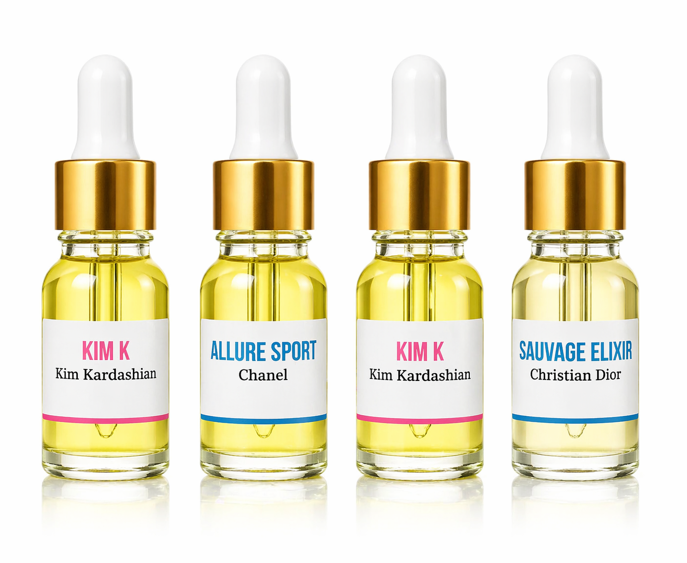 Bouteilles d'huiles parfumées