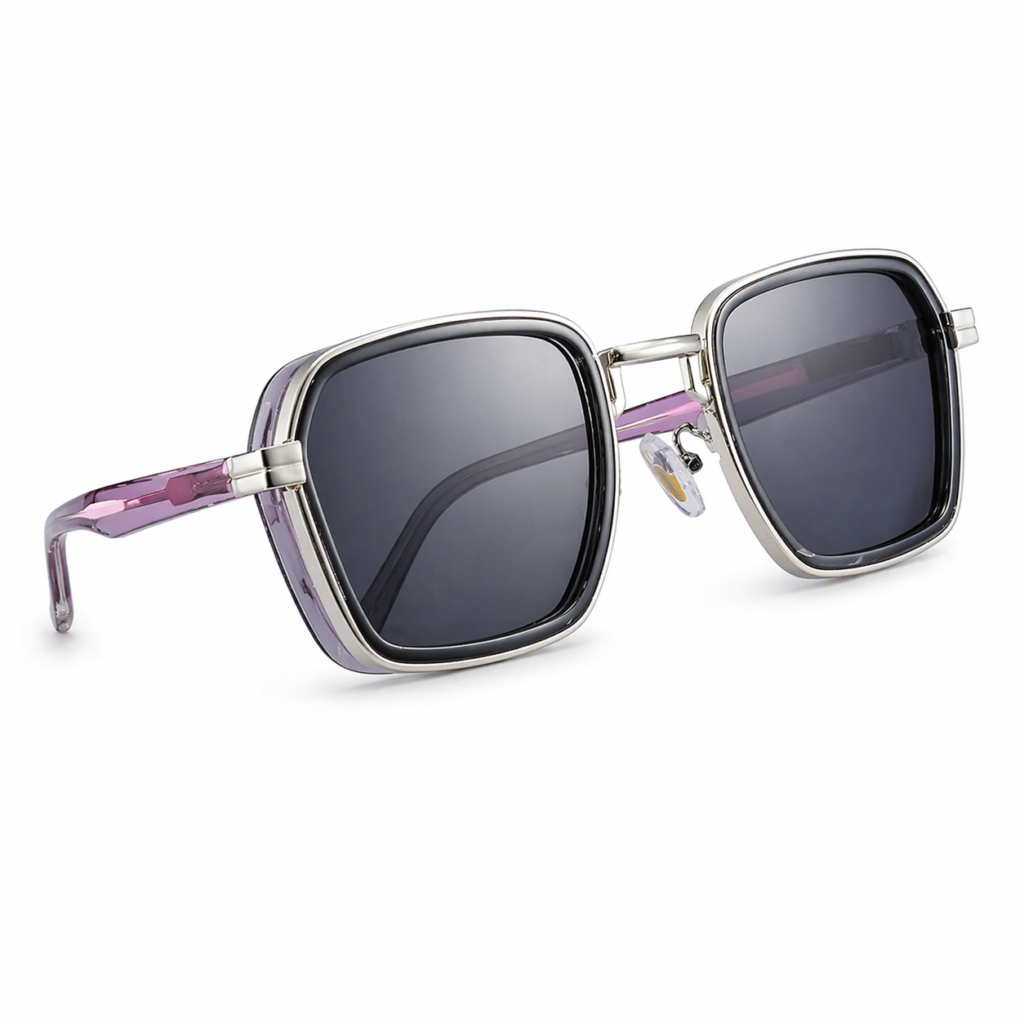 Lunettes tendance à monture métallique