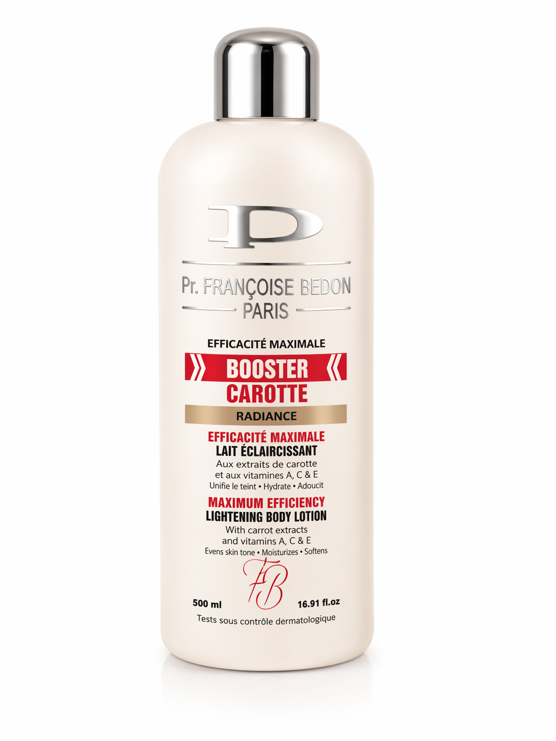 Flacon de lotion éclaircissante élégante