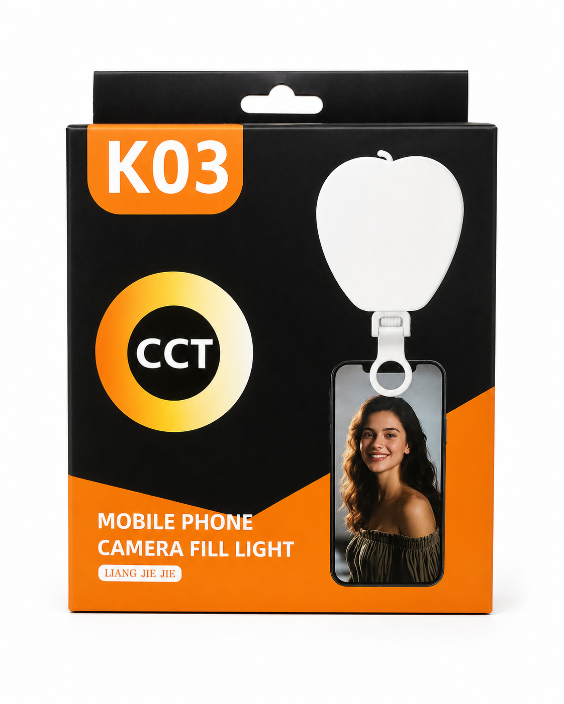 Emballage produit avec éclairage selfie