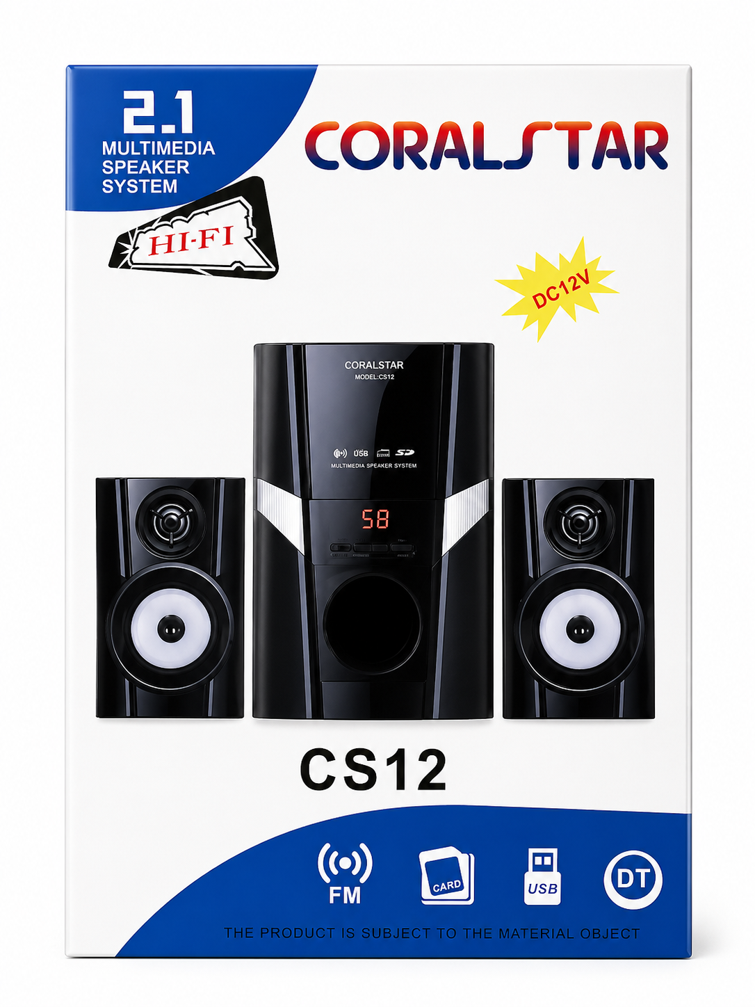 Emballage de système de haut-parleurs 2.1