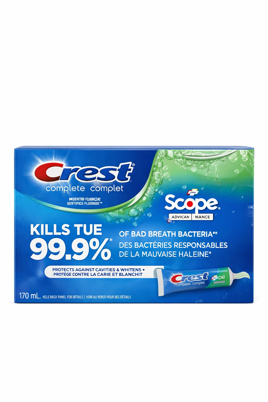 Dentifrice Crest Complete plus Scope