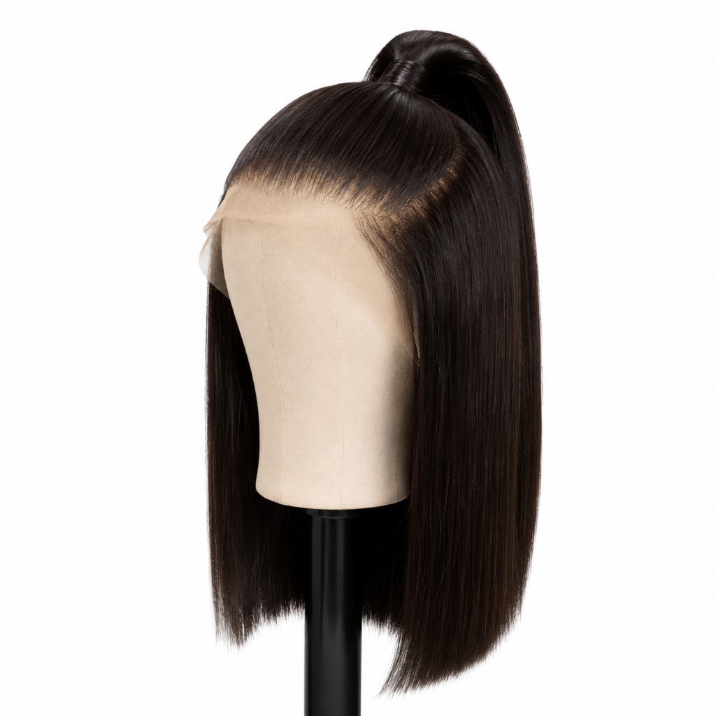 Perruque lace front sur support
