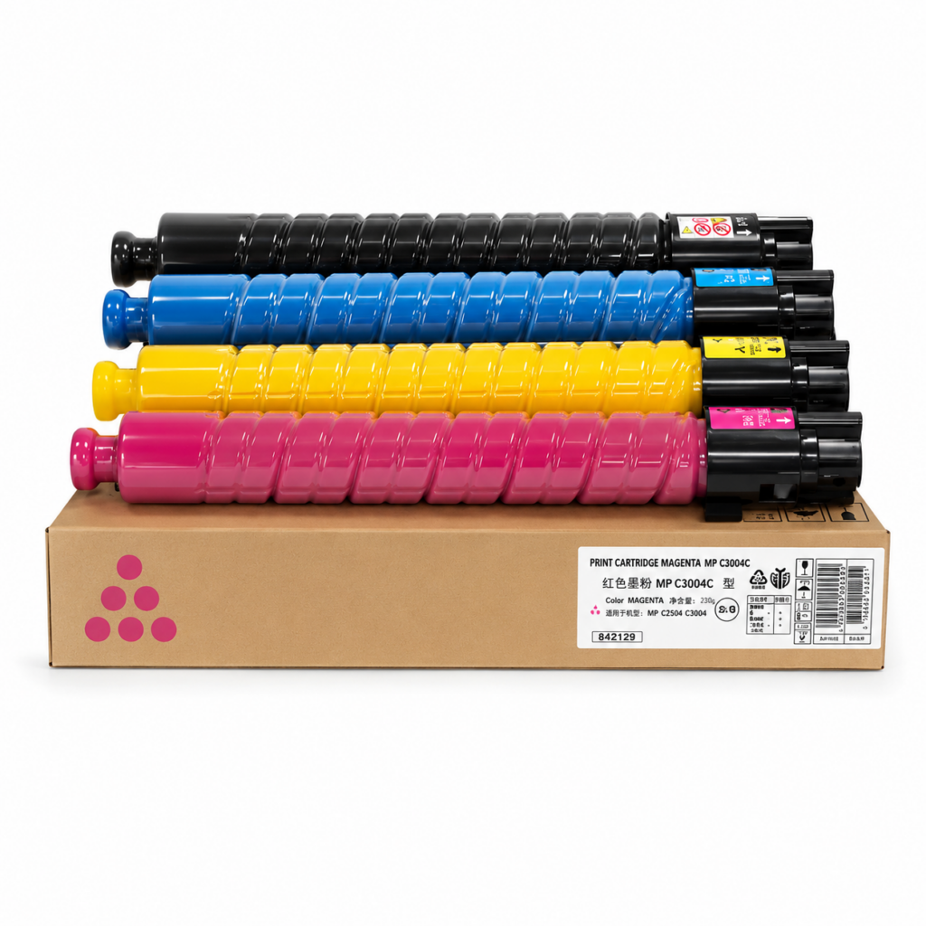 Produits de toner CMYK en studio
