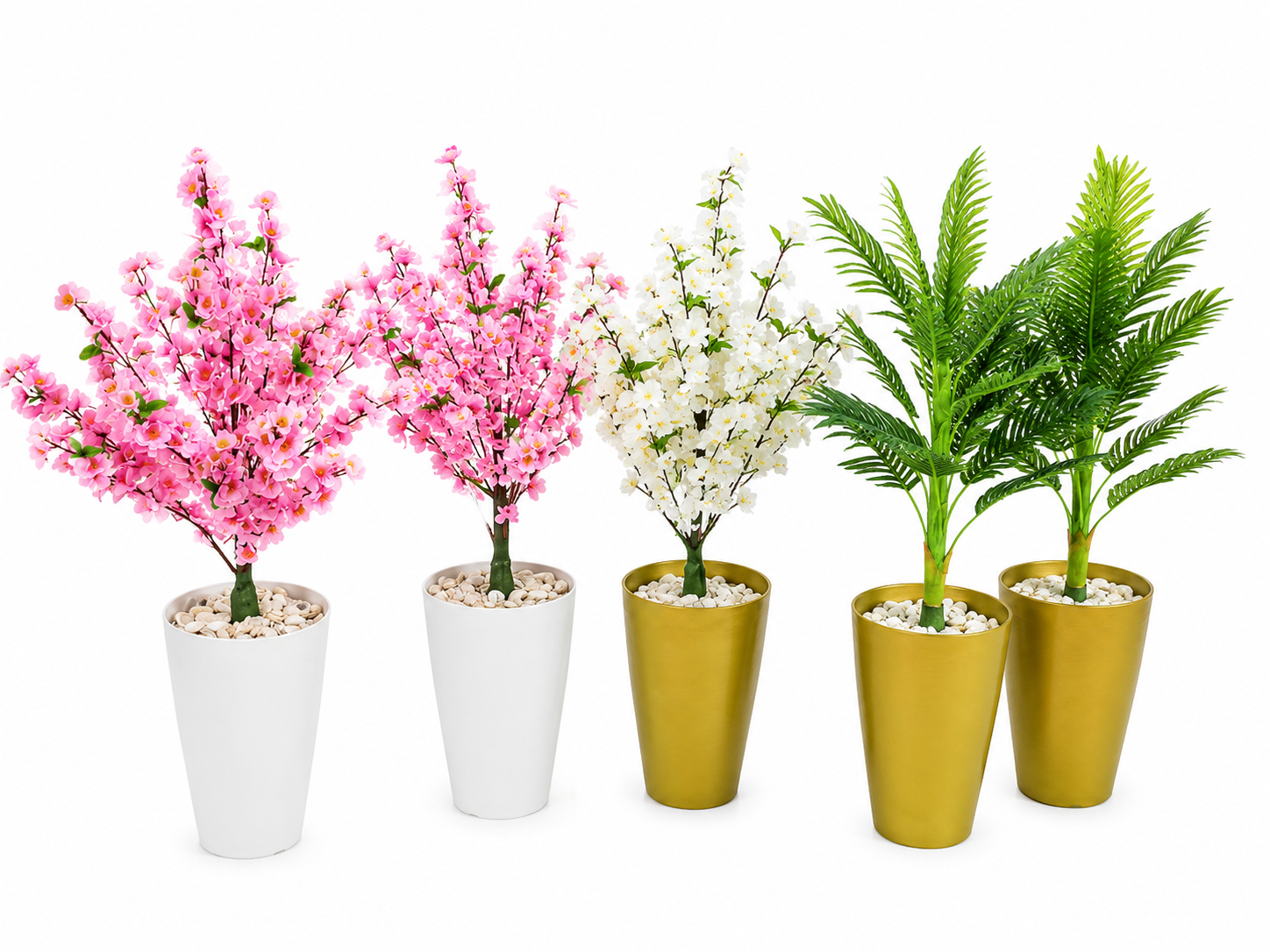 Plantes artificielles en pot