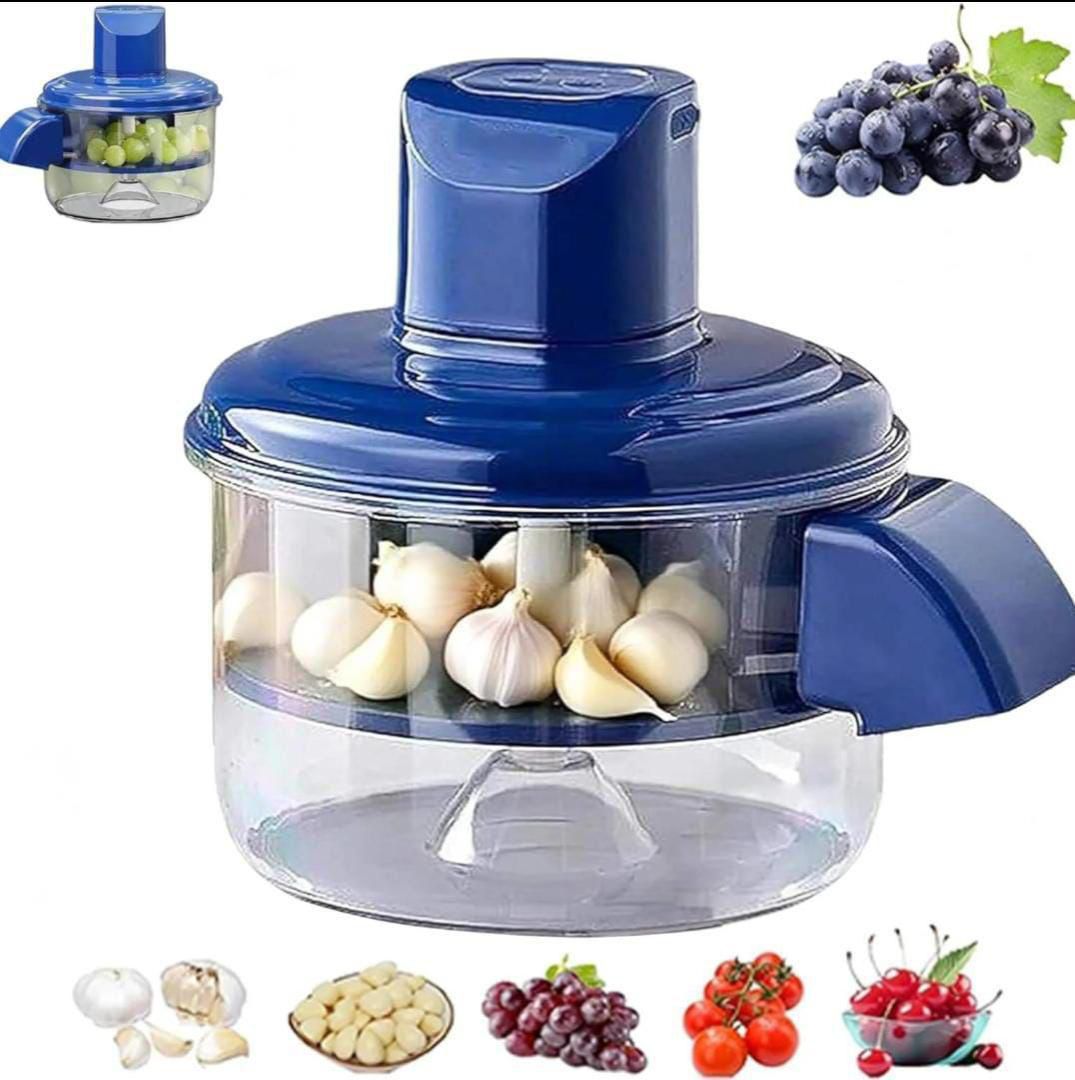Hachoir de cuisine compact bleu-transparent