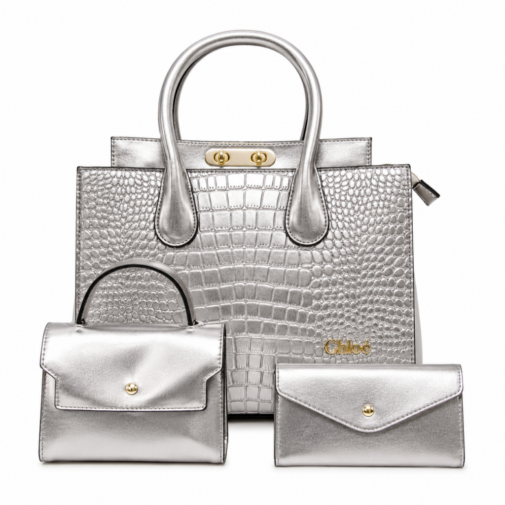 Sac à main Chloé métallisé avec accessoires