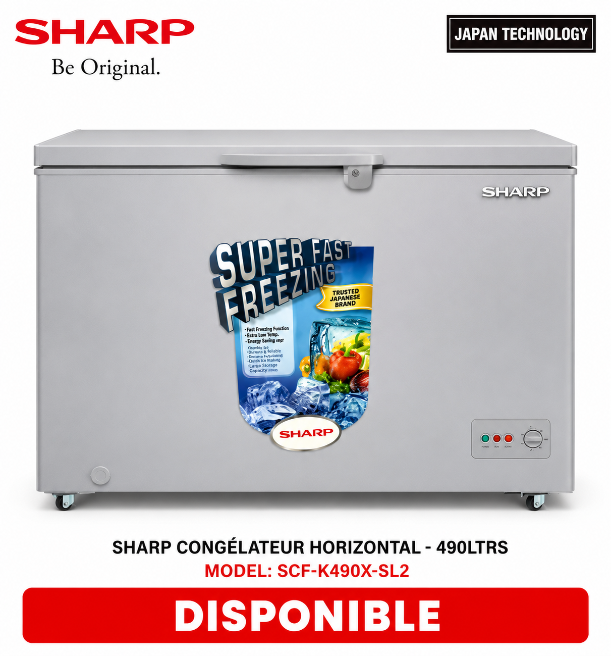 Congélateur Sharp modèle SCF-K490X-SL2