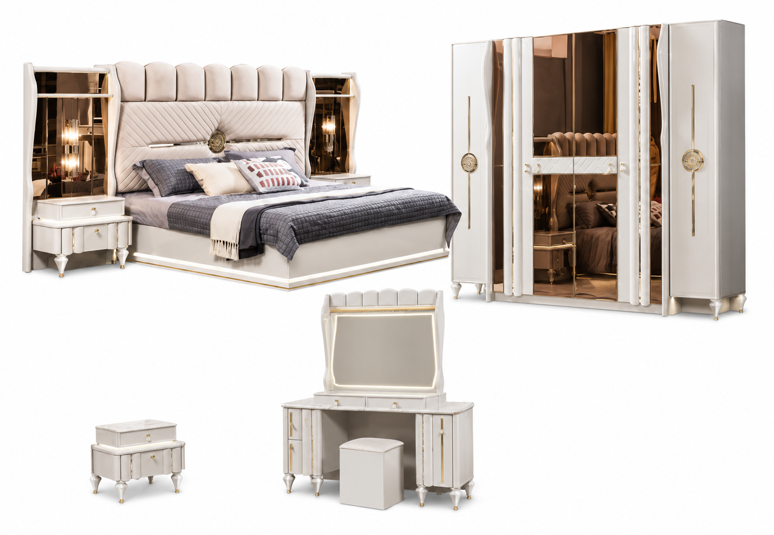 Mobilier de chambre luxueux et élégant