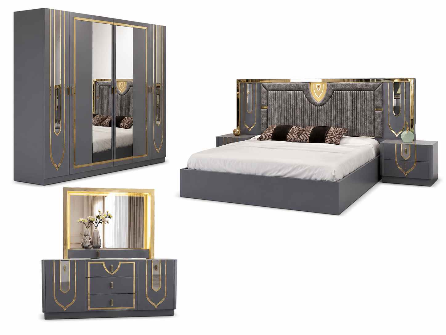 Mobilier de chambre de luxe moderne