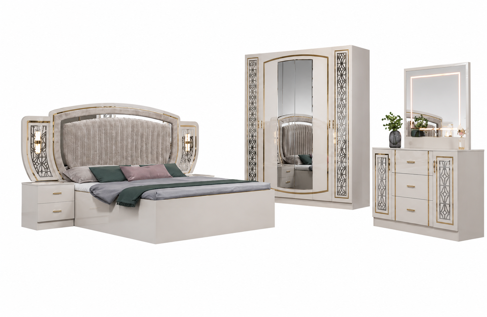 Mobilier de chambre moderne et luxueux