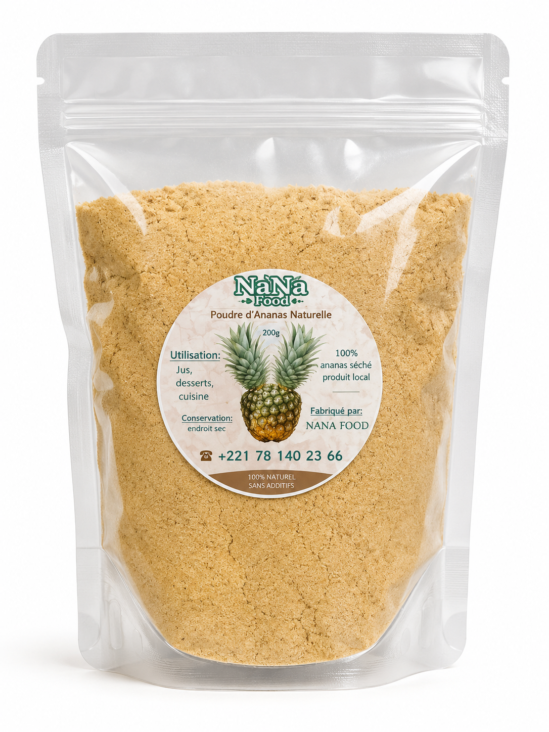 Poudre d'ananas naturelle