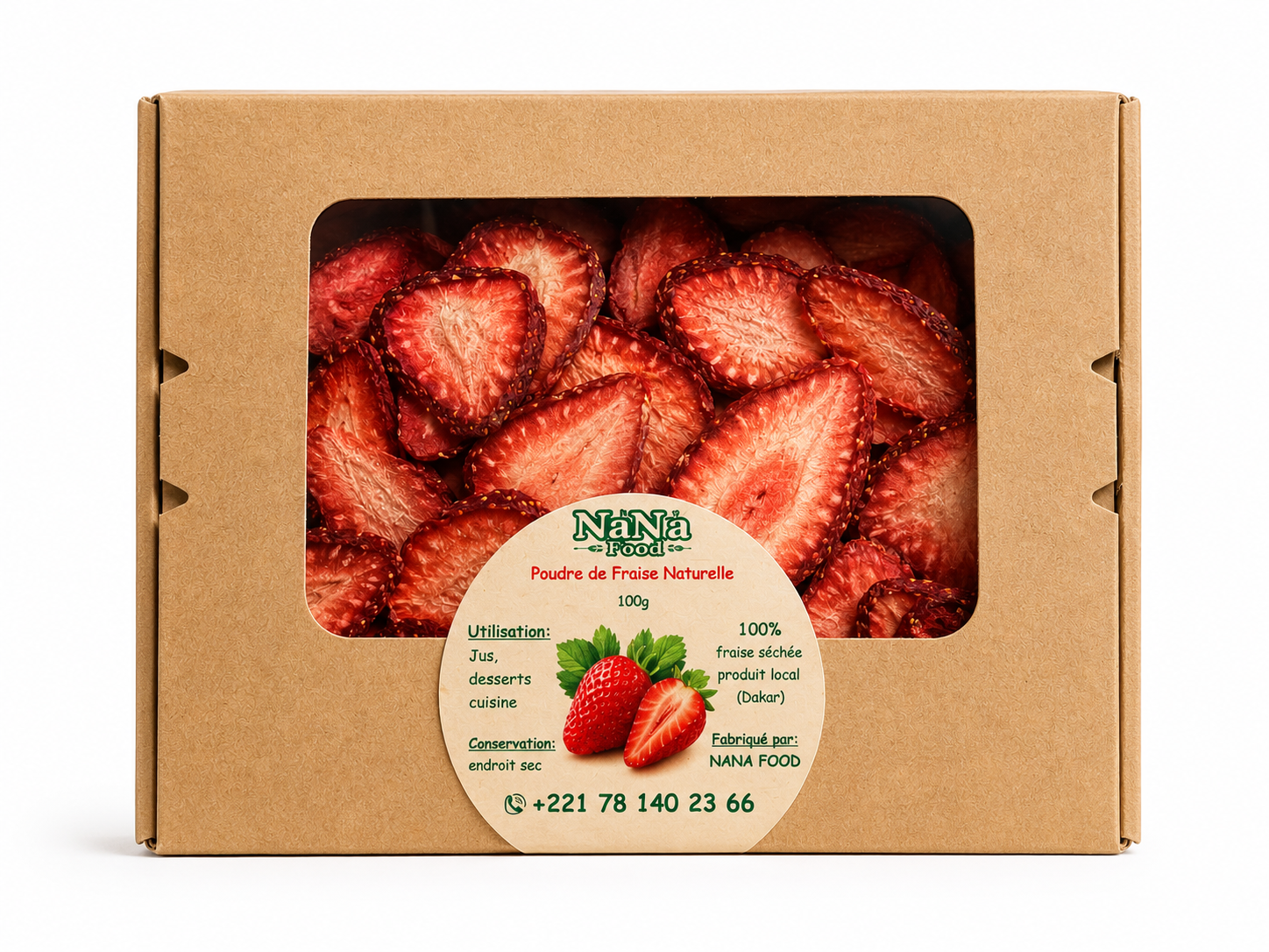 Poudre de Fraise Naturelle