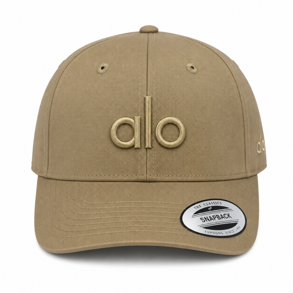 Casquette beige avec logo "alo"