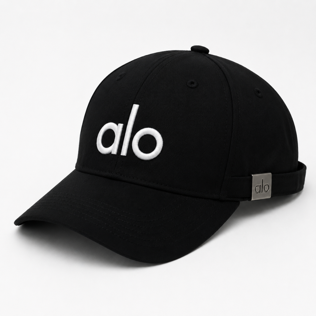 Casquette noire avec logo "alo"