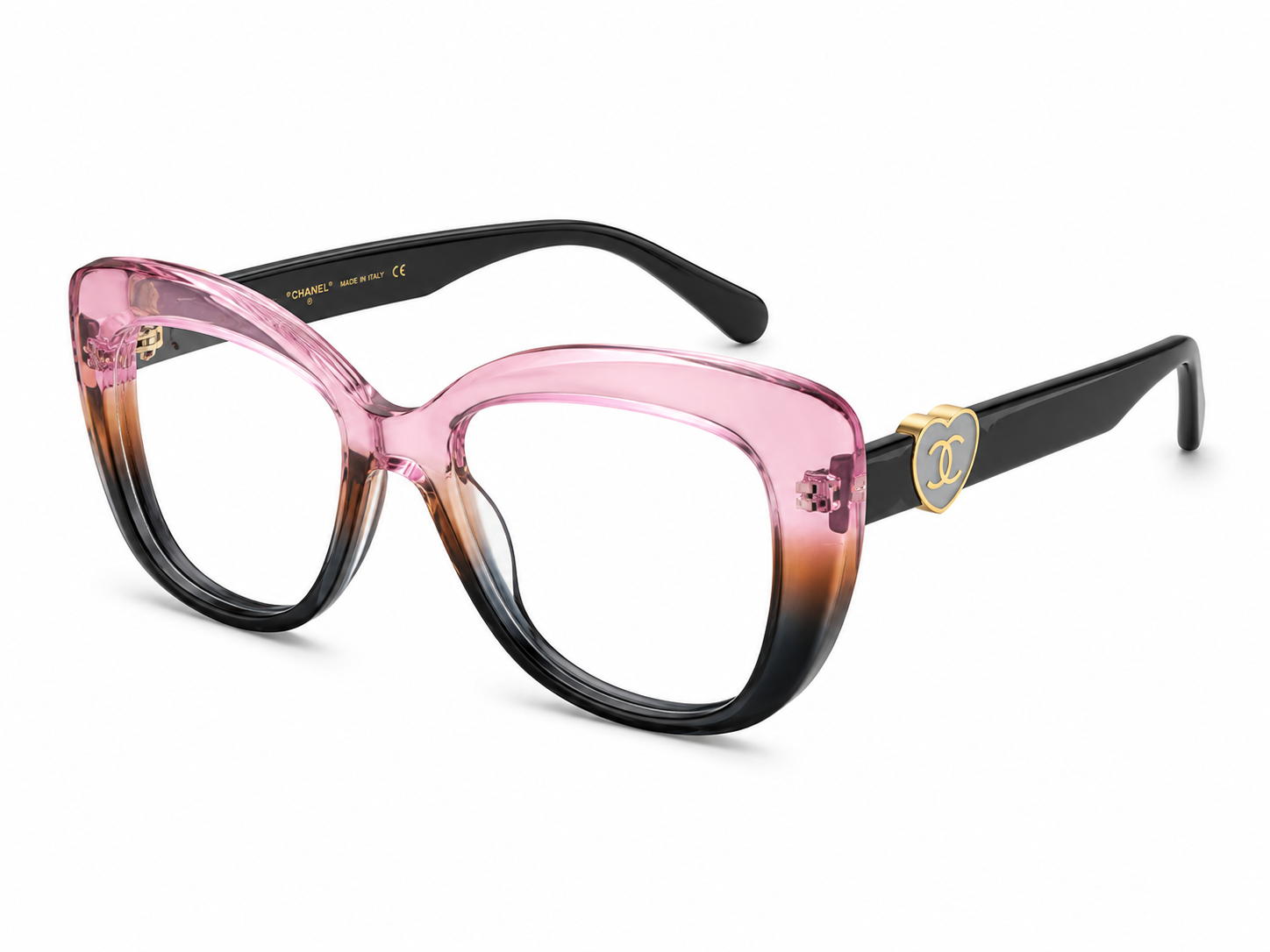 Lunettes de luxe Chanel rosée