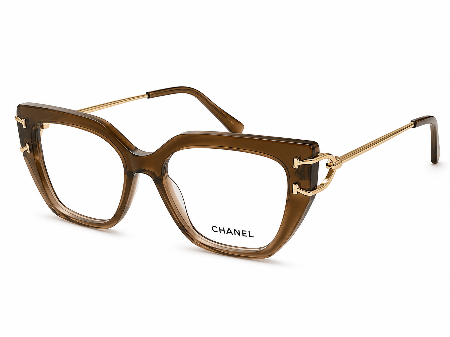 Lunettes Chanel en acétate marron