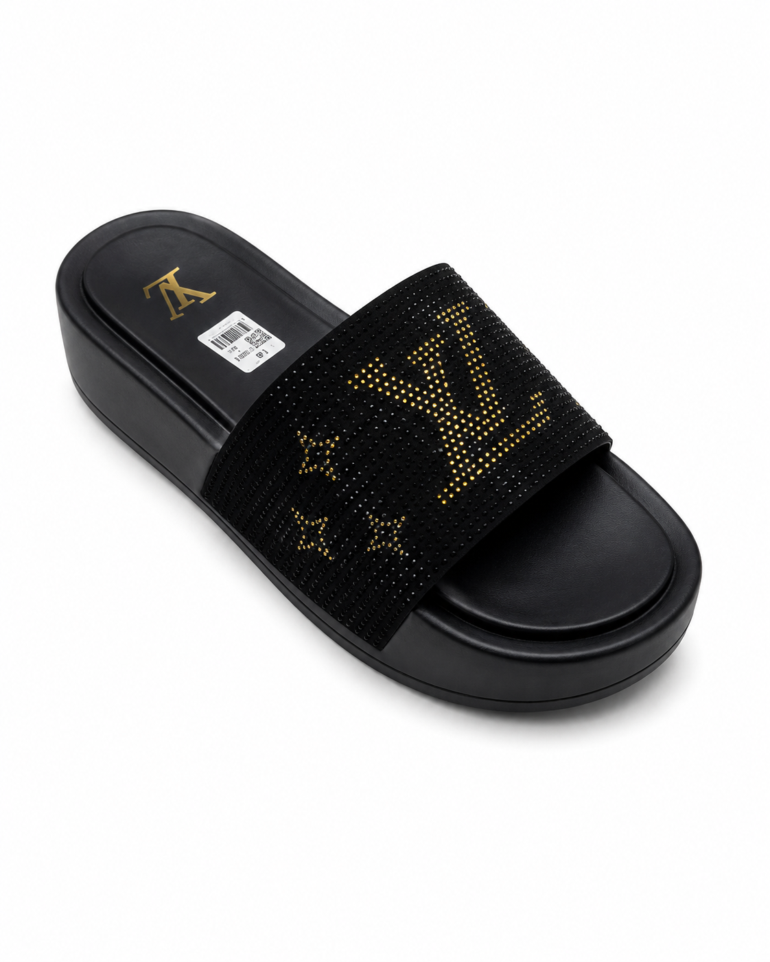 Sandale de luxe noire Louis Vuitton