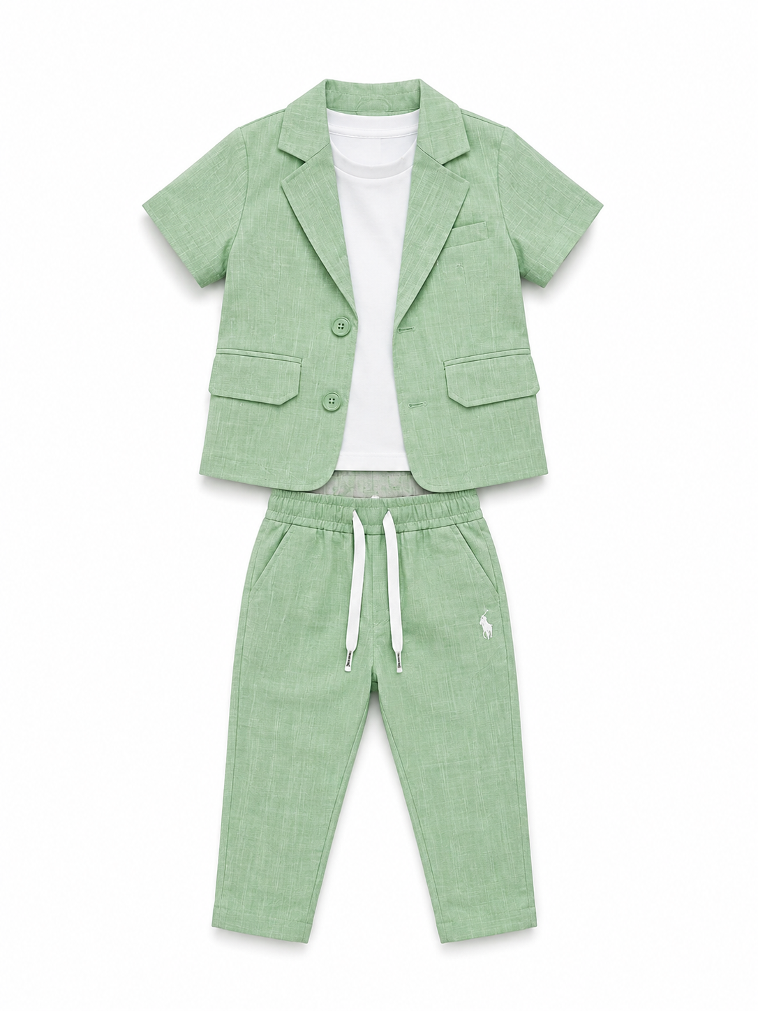 Tenue enfantine en vert menthe