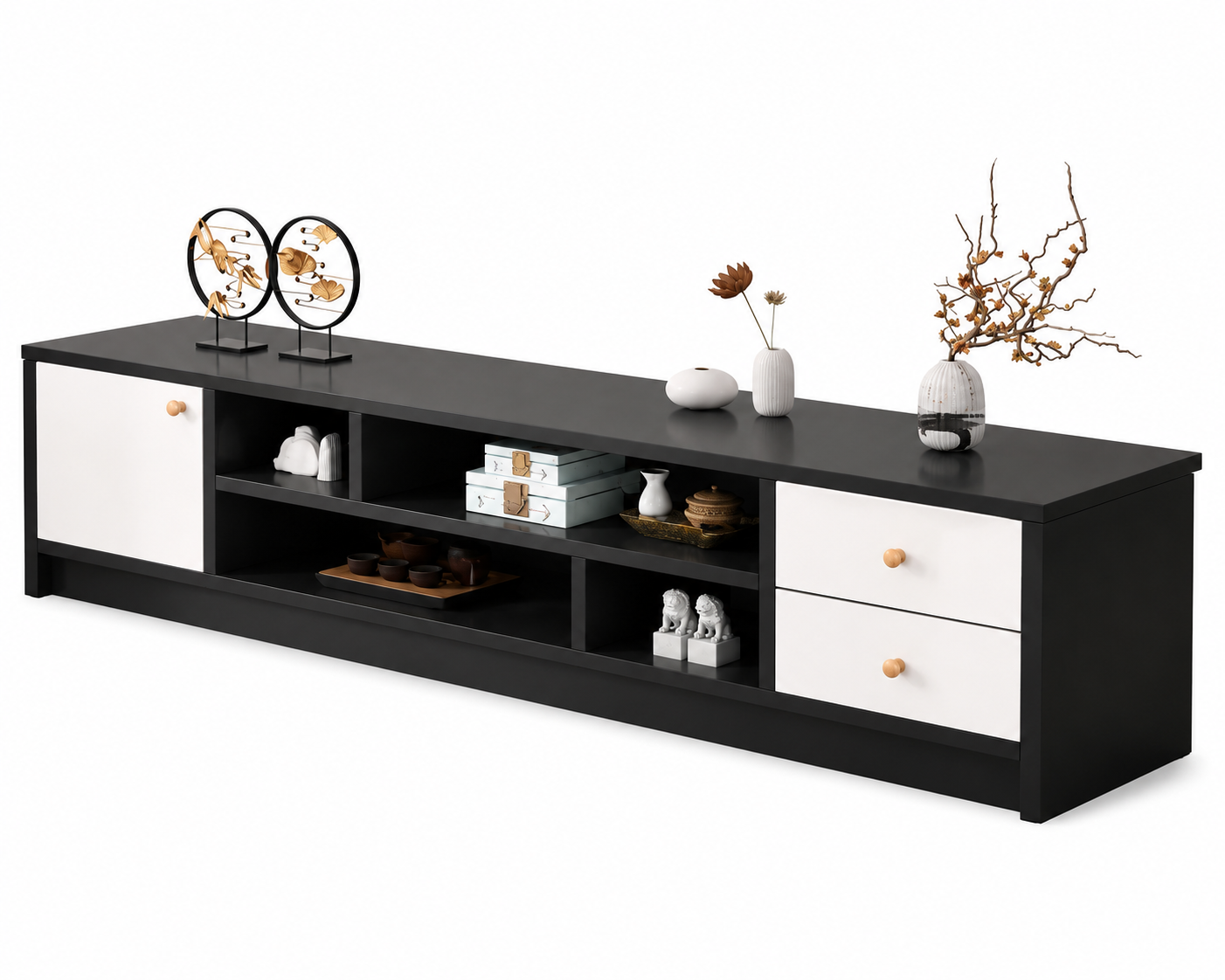 Meuble TV moderne en noir et blanc
