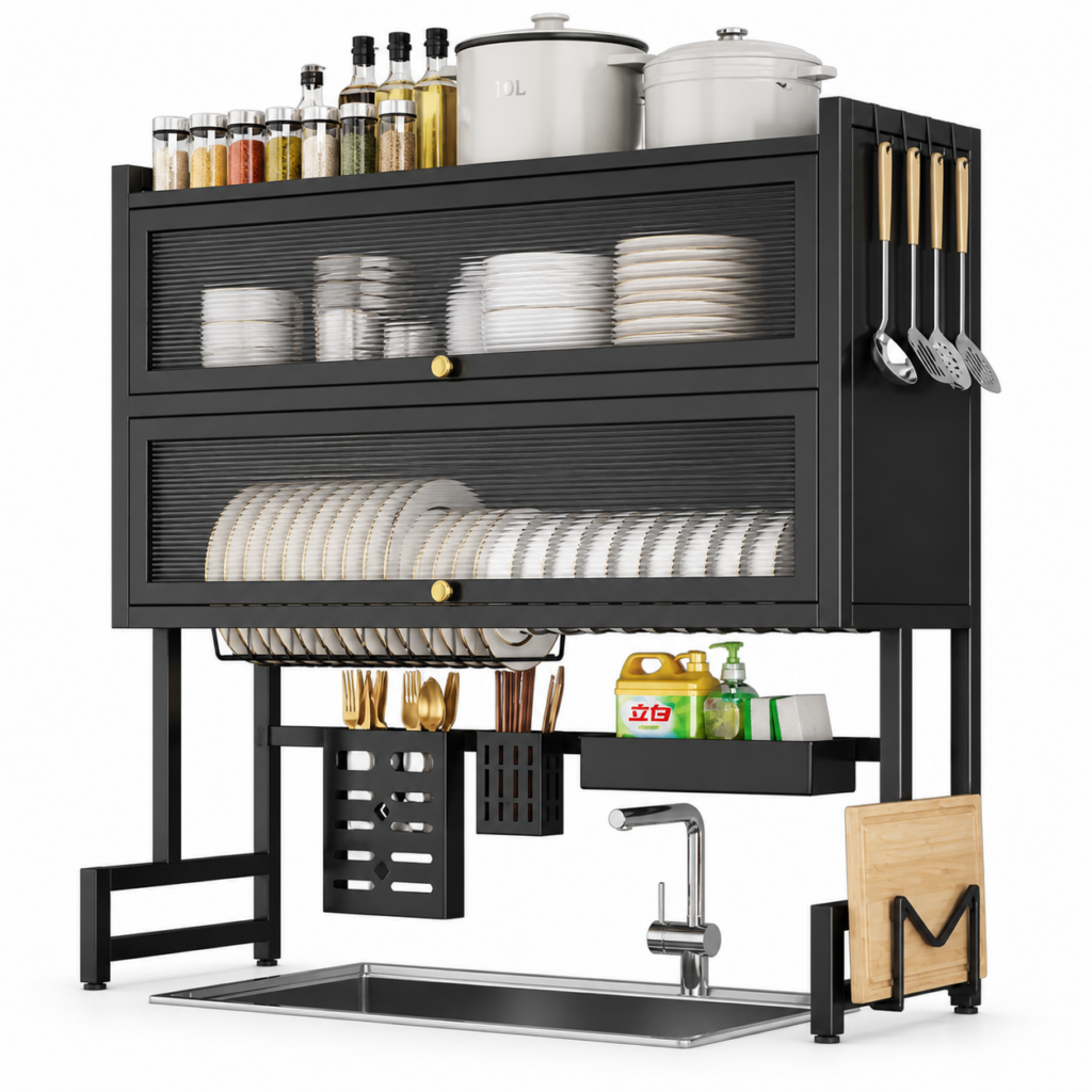 Organisateur de cuisine moderne noir