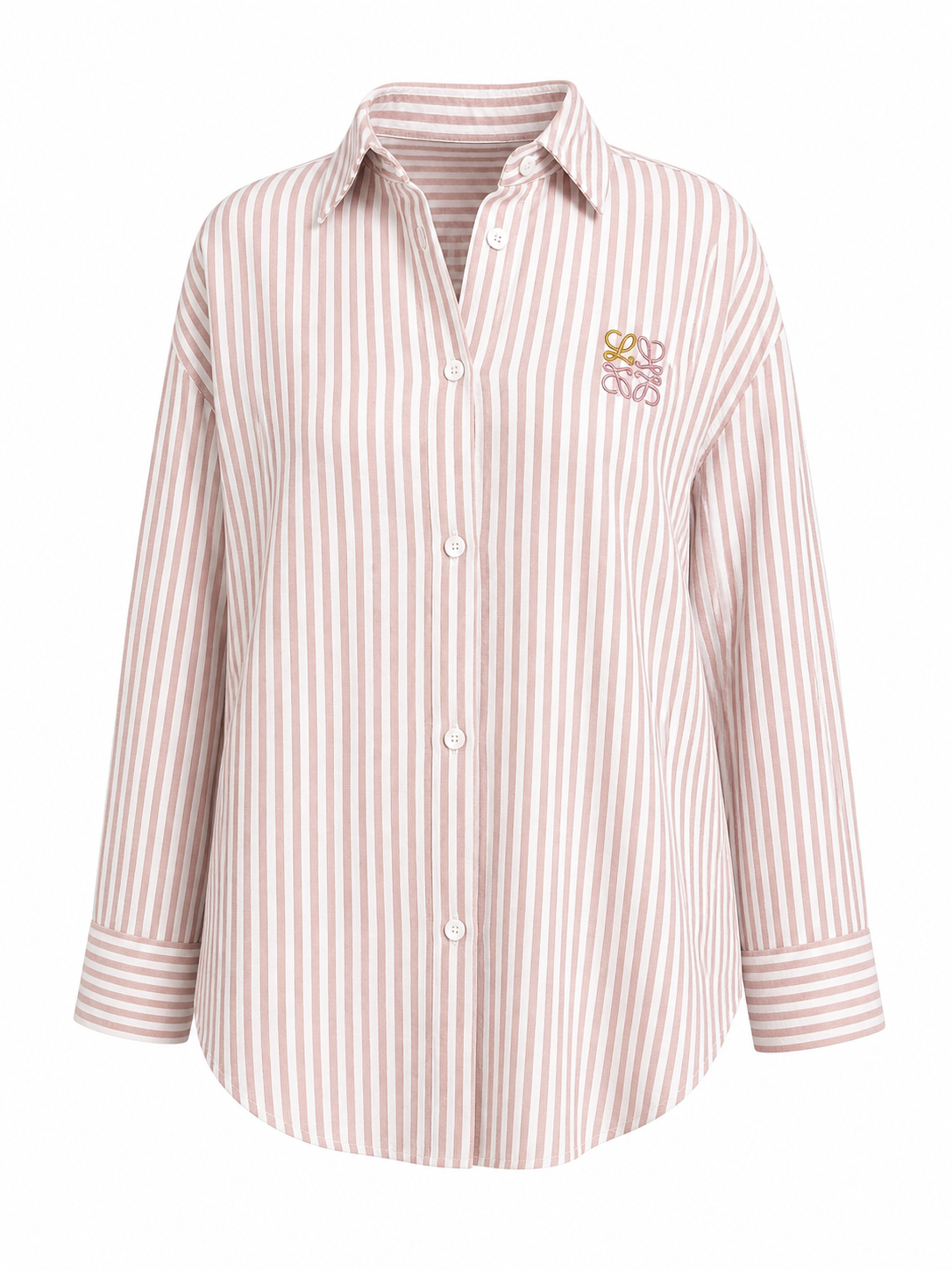 Chemise rayée rose