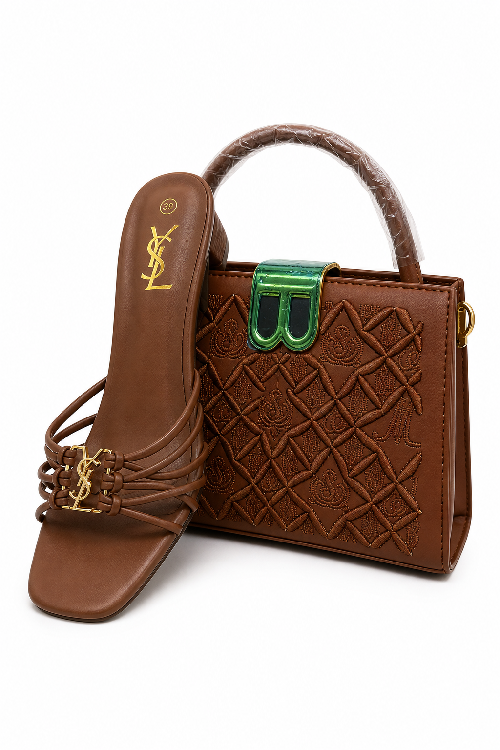 Sandale et sac à main YSL