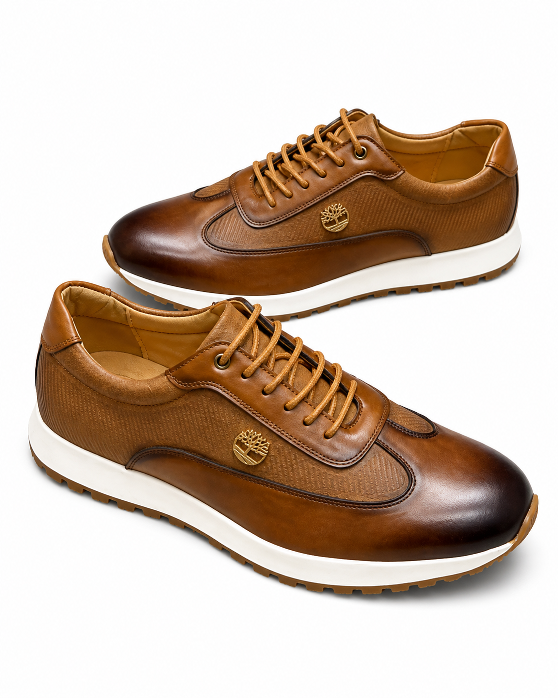 Chaussures en cuir marron