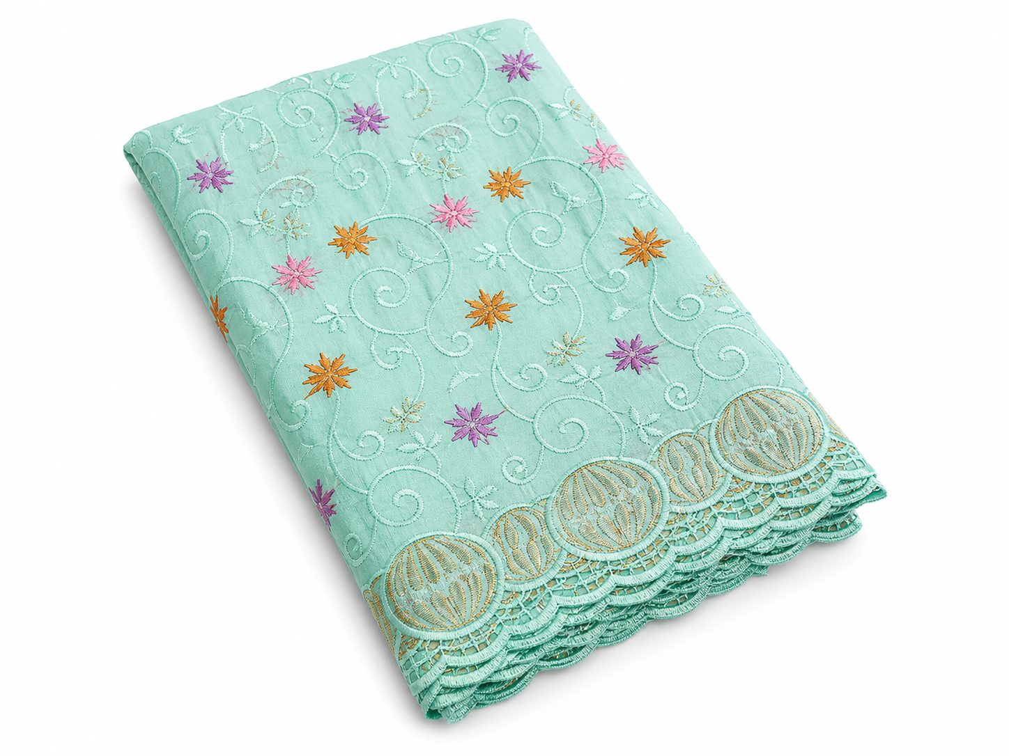 Tissu Voile Brodé