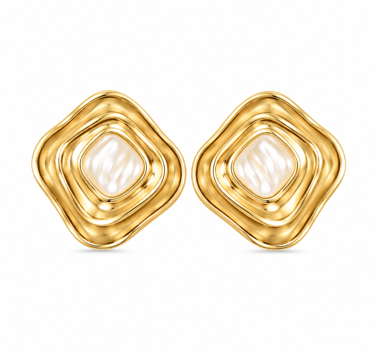 Boucles d'oreilles en or brillant