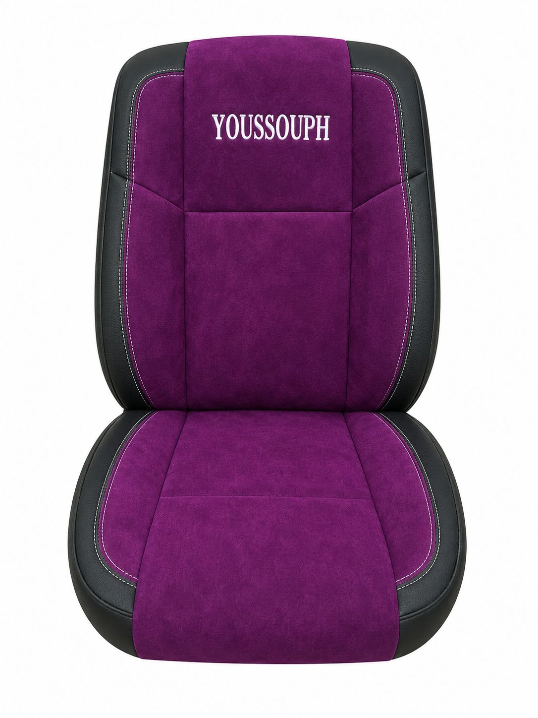 Housse de siège automobile violette et noire