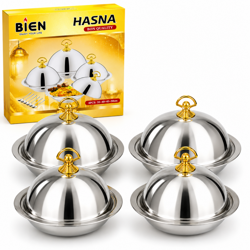 Vaisselle en acier inoxydable et packaging élégant