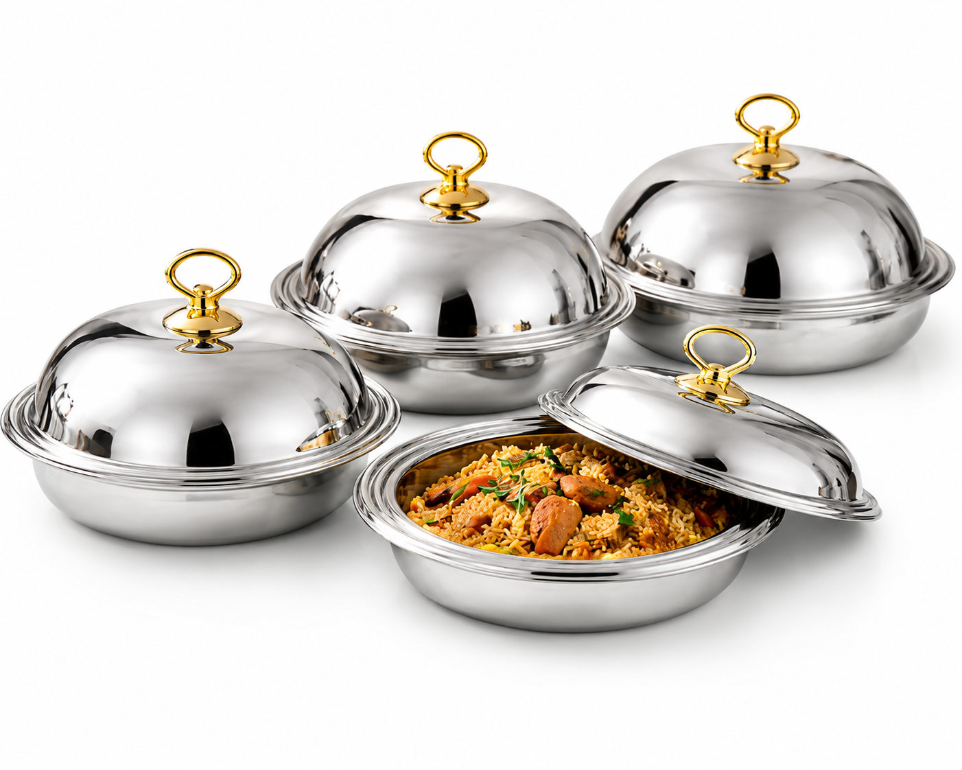 Set de bols en inox brillant