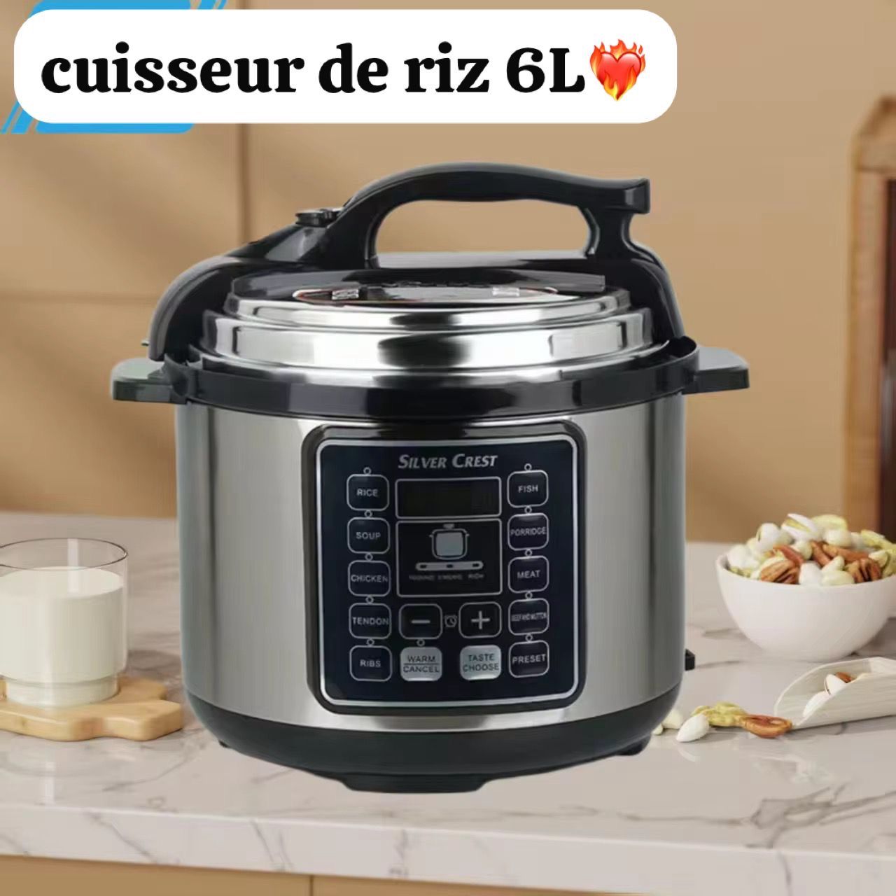 Cuiseur multifonction Silver Crest en inox – Image 2