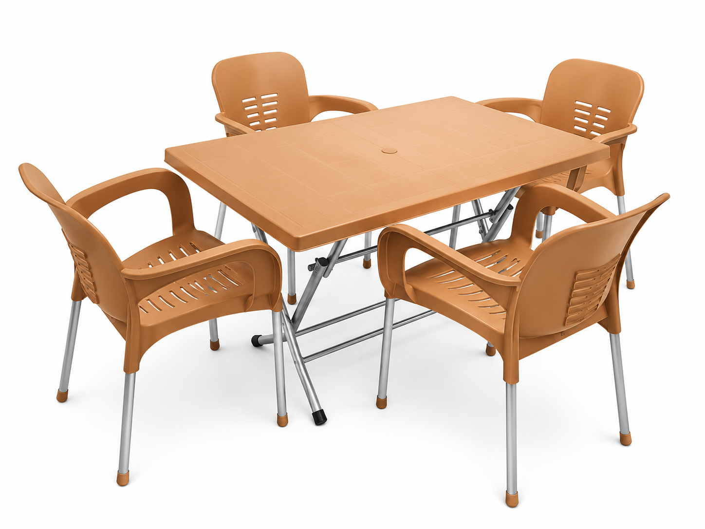 Ensemble de table et chaises beige