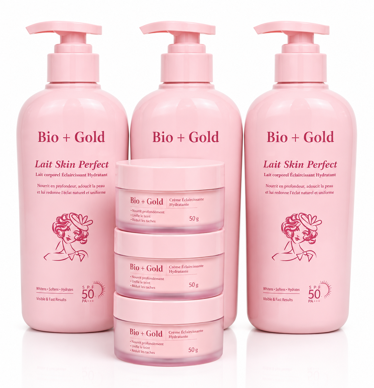 Bio + Gold soin rose en studio