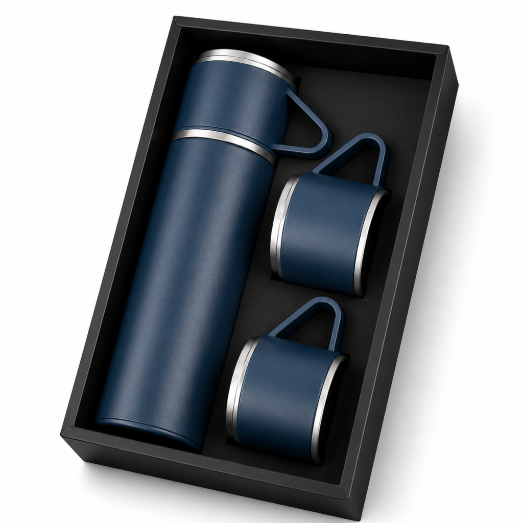 Coffret Thermos et Tasses Isothermes - Boissons Chaudes et Froides