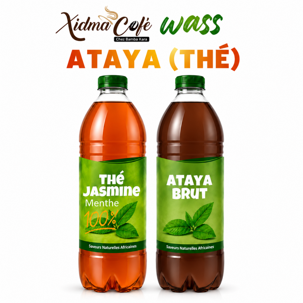 Ataya Xidma Café – Thé Vert Traditionnel à la Menthe et Jasmin