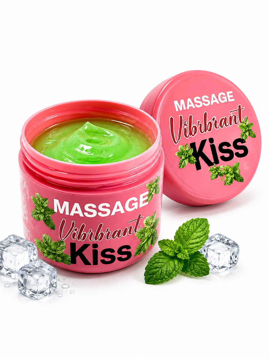 Gel de Massage Vibrant Kiss Menthe Fraîche