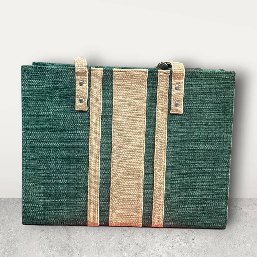 Sac Cabas Élégant Bicolor – Grand Sac de Shopping et de Voyage – Image 3